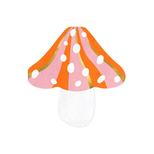 20 servetten Trend - 13 cm - Paddenstoel