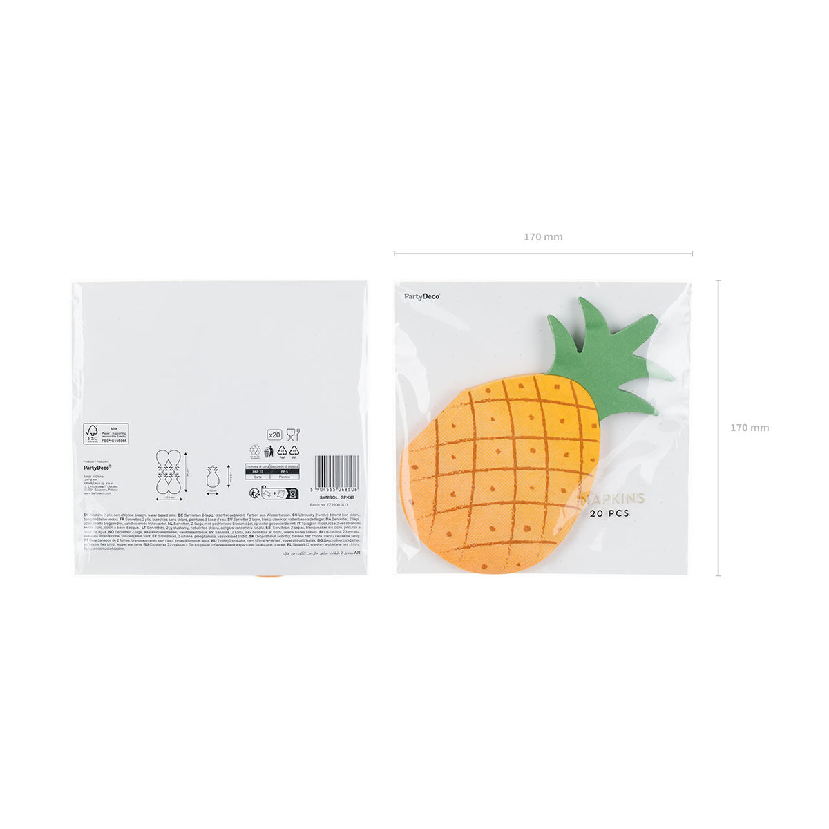 20 servetten - ananas