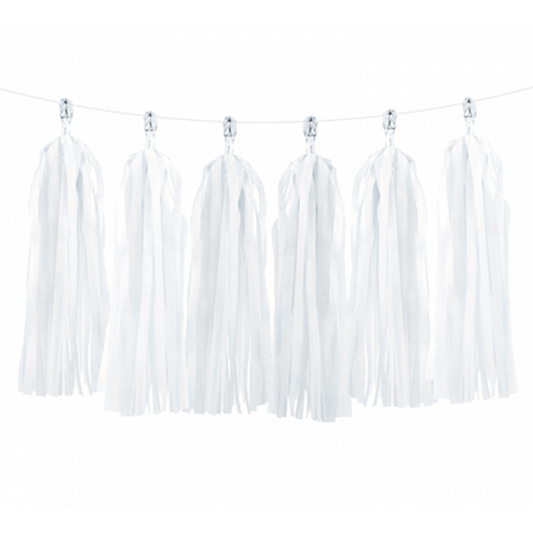 1 Tasselslinger - 1,5m - Wit