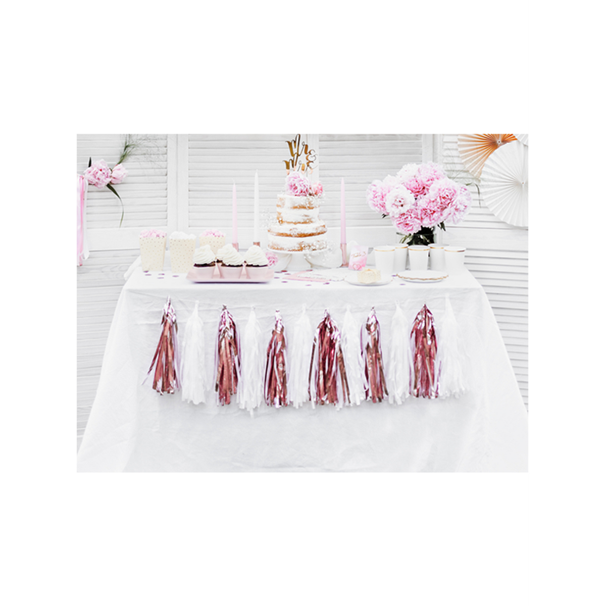 1 Tasselslinger - 1,5m - Wit