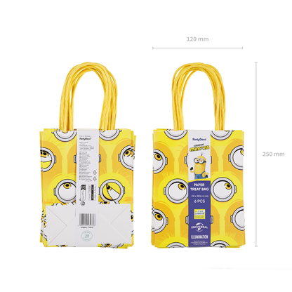 6 papieren cadeautasjes - Minions