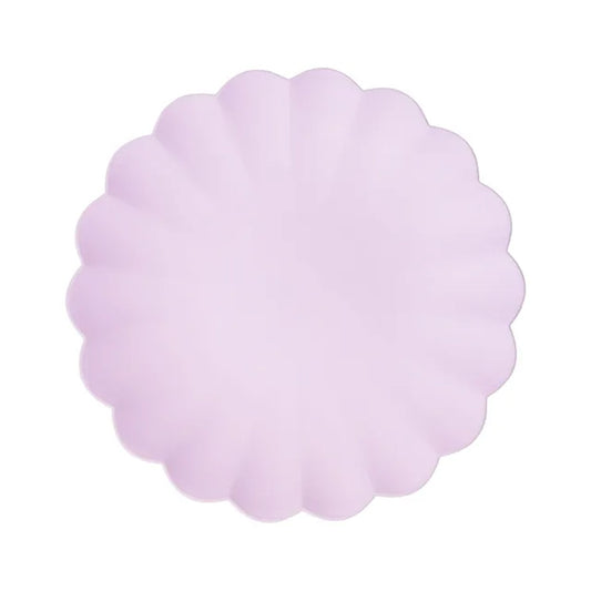 4 plastic borden - ruche - violet