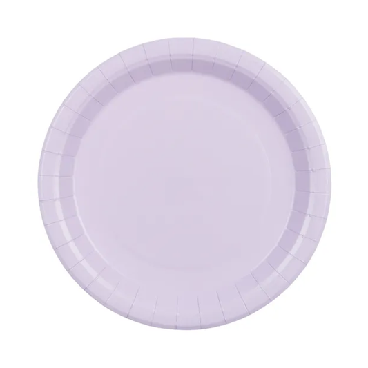 6 papieren borden - Lavendel - 23cm