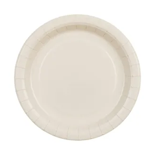 6 kartonnen borden - Beige - 23cm