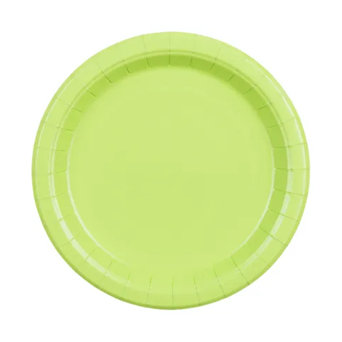 6 papieren bordjes - lichtgroen - 23 cm