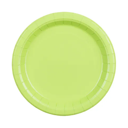 6 papieren bordjes - lichtgroen - 23 cm