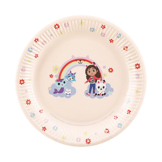 6 kartonnen bordjes - Gabby's Poppenhuis Regenboog