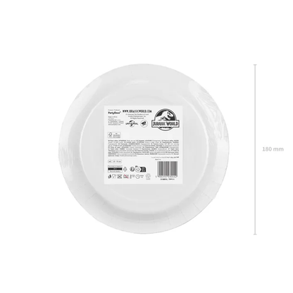 6 papieren borden - Jurassic World - 18 cm