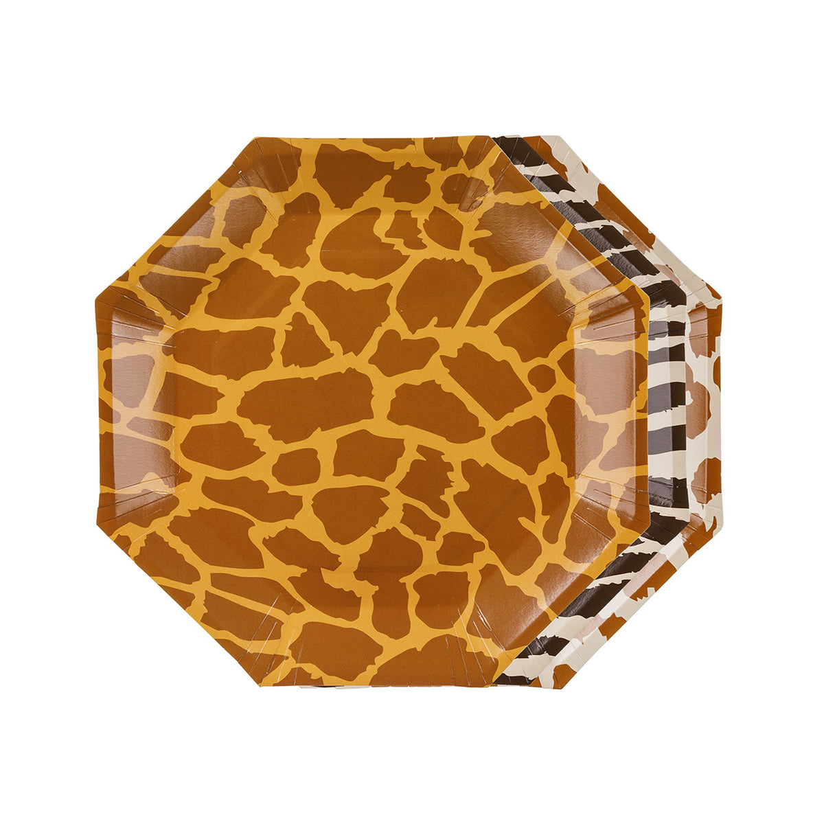 6 Papieren borden - Safari met dierenprint