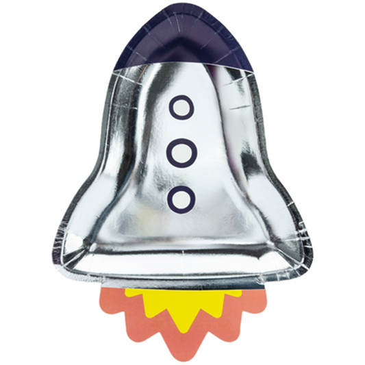 6 Papieren borden Trend - Ø 30cm - Space Party