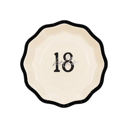 6 kartonnen bordjes - Ø 18 cm - Hello 18
