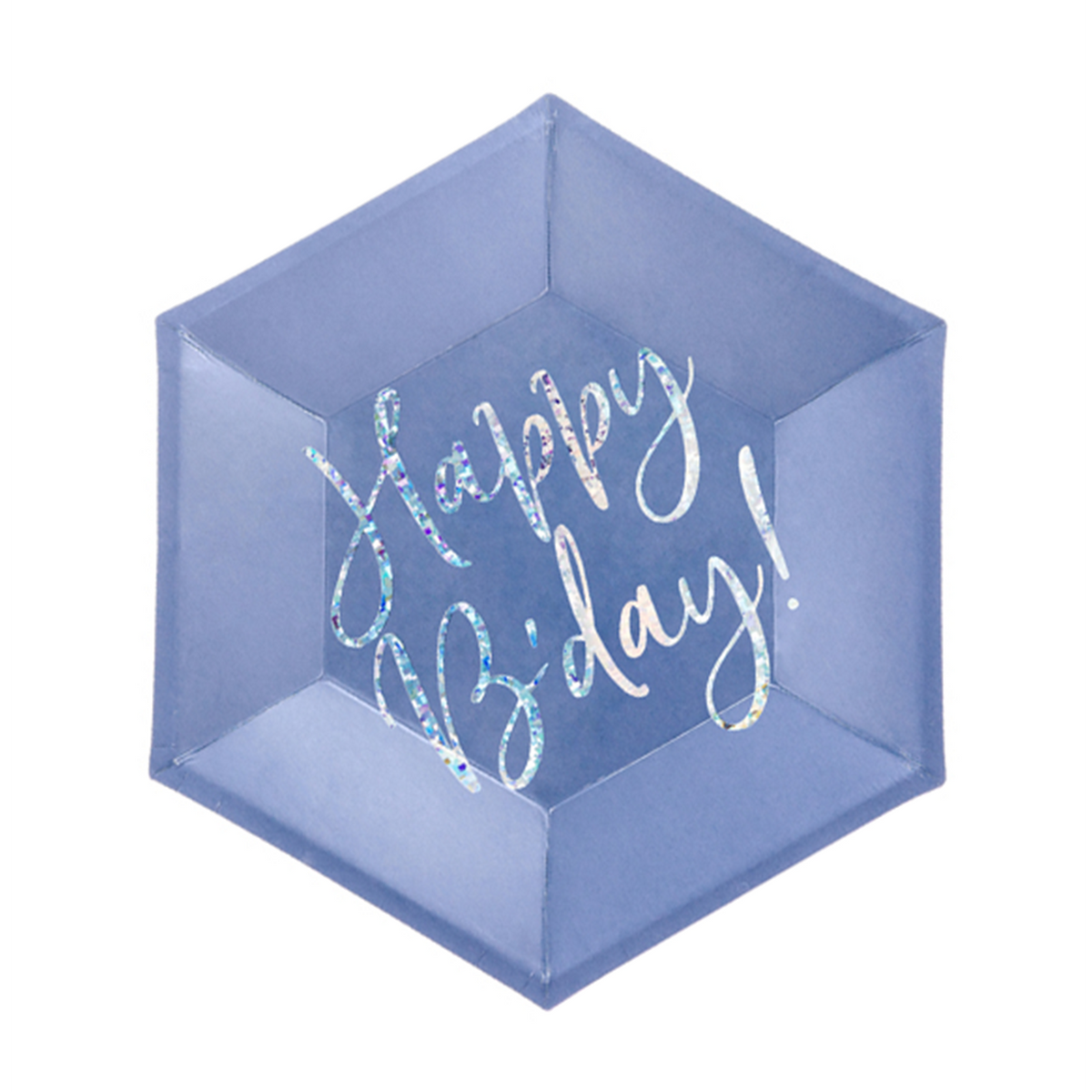 6 kartonnen borden Trend - Ø 20cm - Happy B'day
