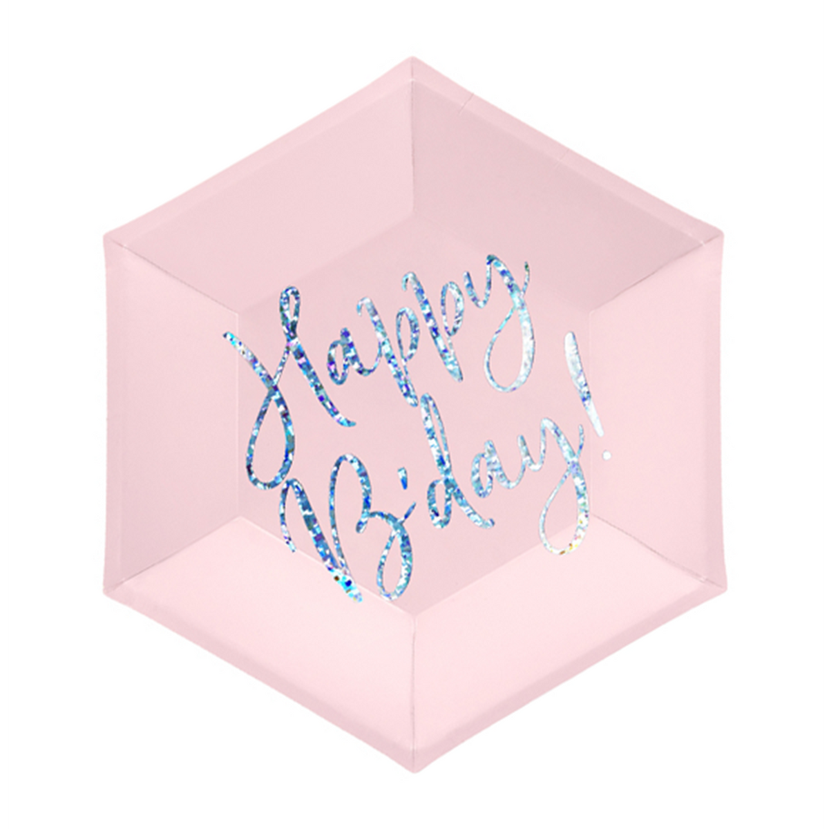 6 papieren borden Trend - Ø 20cm - Happy Birthday Shine