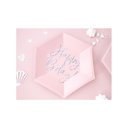 6 papieren borden Trend - Ø 20cm - Happy Birthday Shine