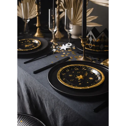 6 papieren borden Trend - Ø 18cm - HNY Clock