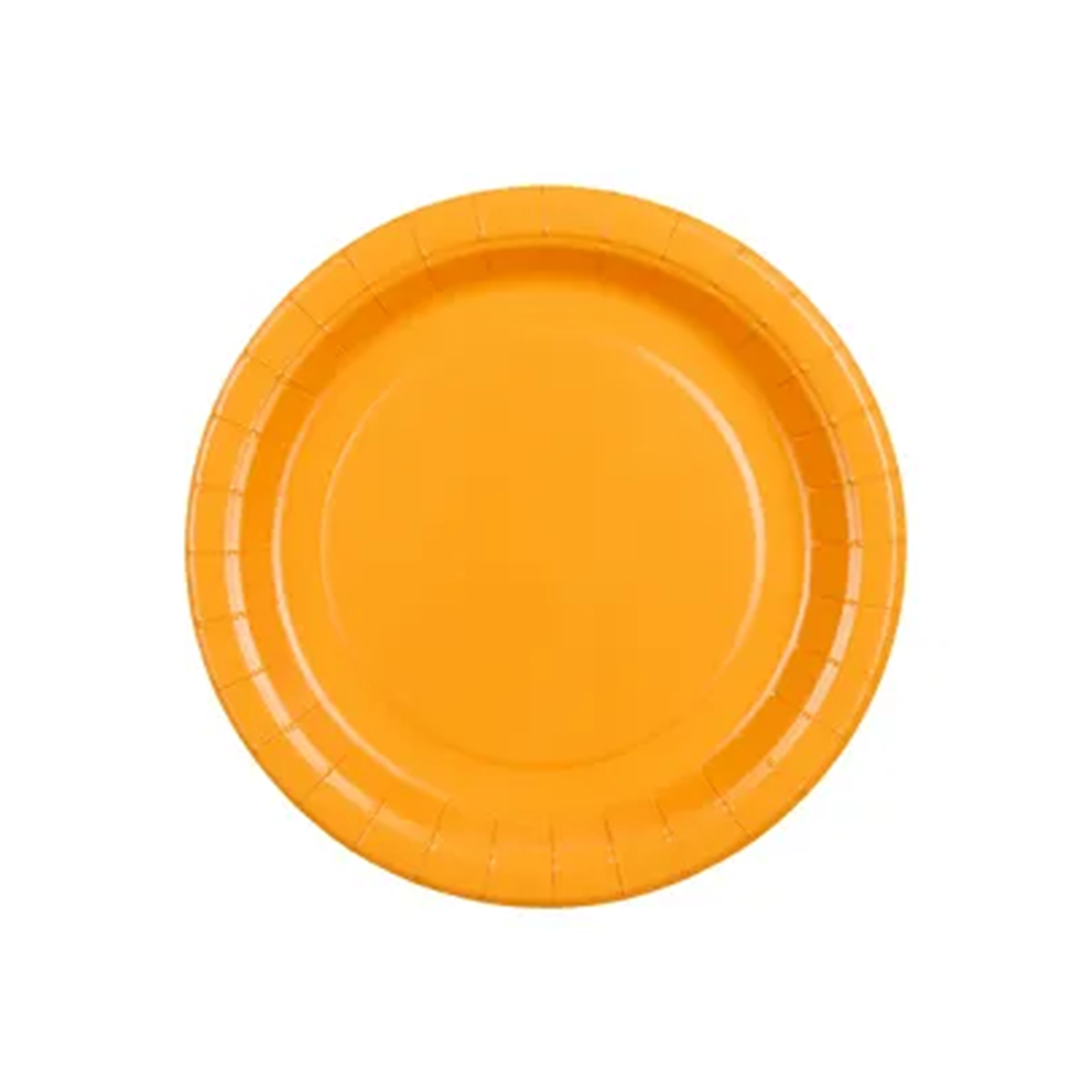 6 Kartonnen borden - Lichtoranje - 18cm