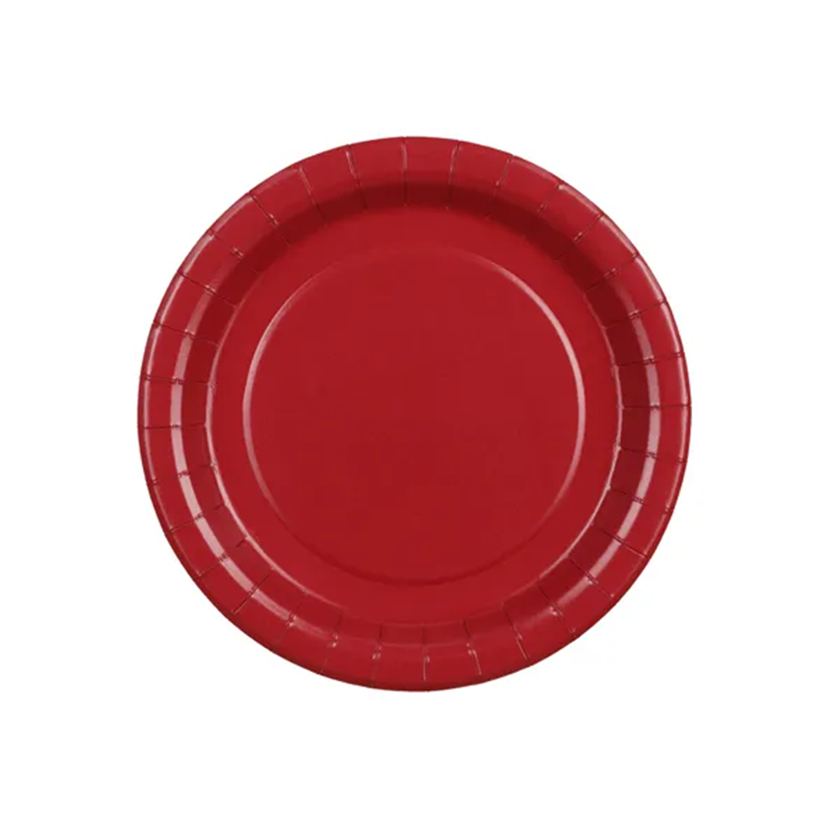 6 papieren borden - donkerrood - 18cm