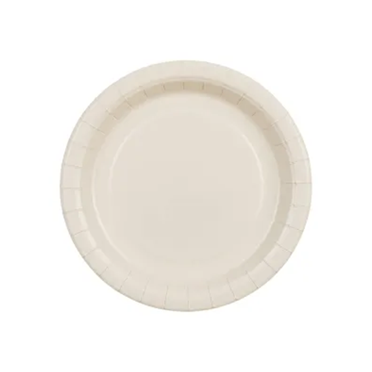 6 papieren borden - Beige - 18 cm