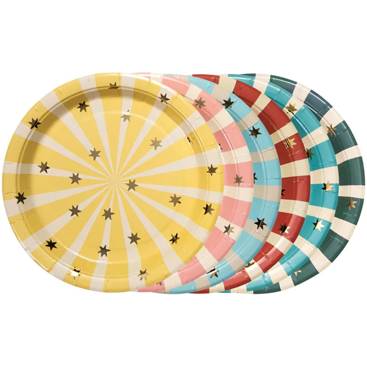6 papieren borden - Ø 18 cm - Circus