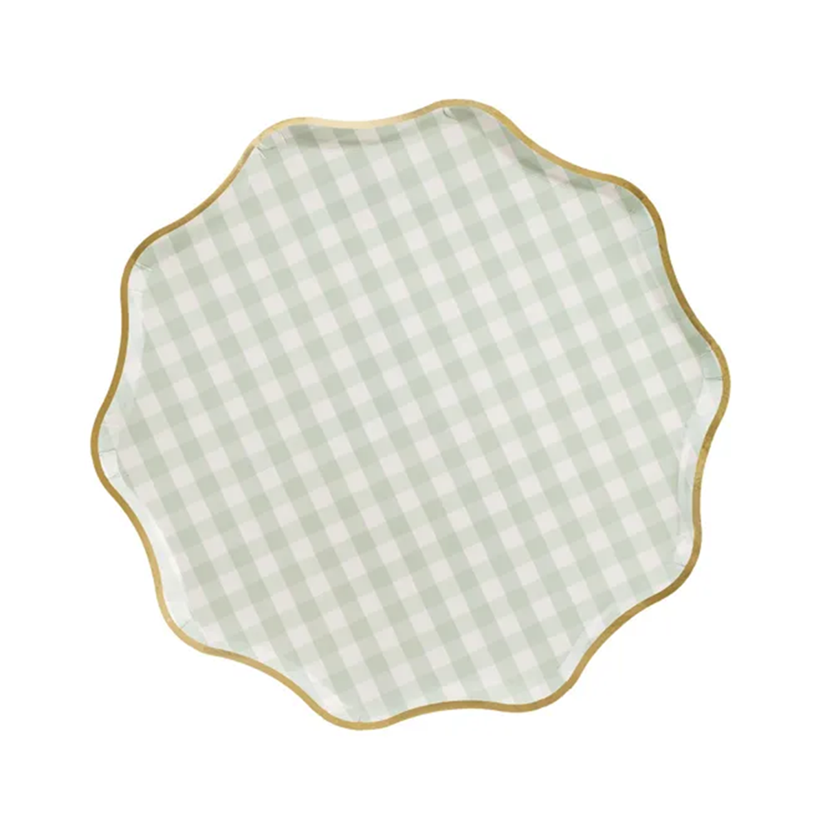 6 kartonnen borden - ruitjespatroon - 23 cm - mix