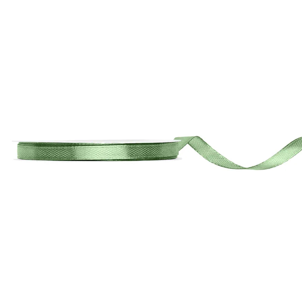 1 Ballonband - Satijn - Salie - 6mm
