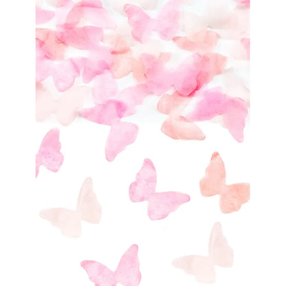 1 Confettikanon - 20cm - Baby Roze Vlinders