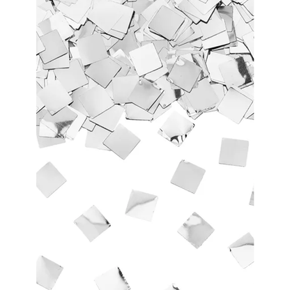 1 Confettikanon - 20,5 cm - Champagne - Zilver