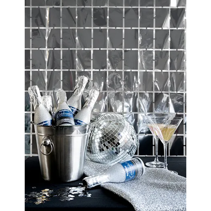 1 Confettikanon - 20,5 cm - Champagne - Zilver