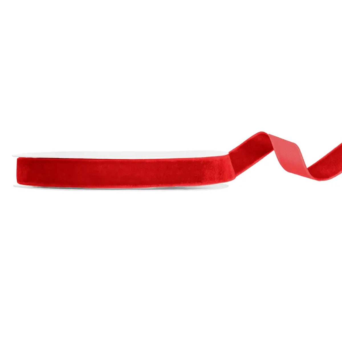 1 Ballonlint - Velours - Rood - 15mm