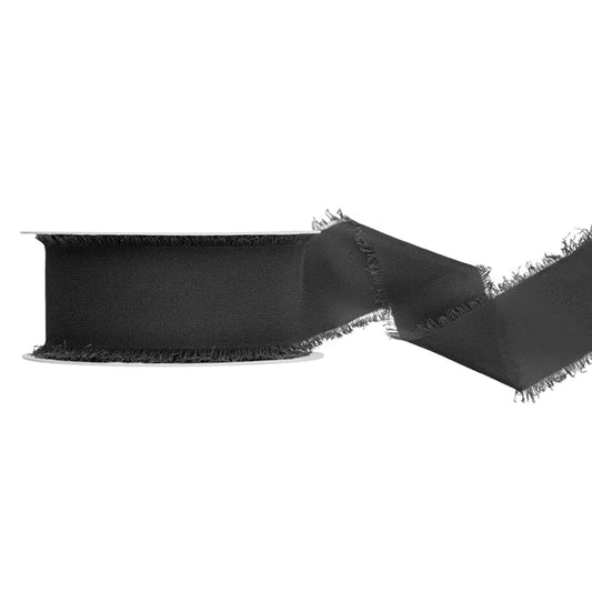 1 Chiffonlint - Zwart - 40mm