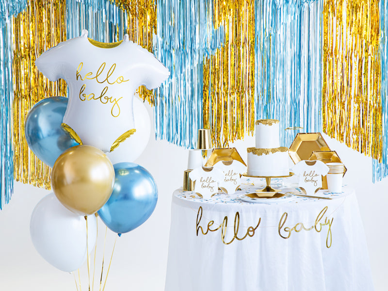 1 Glittergordijn - 2,5m - Glanzend Goud
